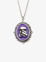 Star Wars Stormtrooper Purple Cameo Pendant Necklace