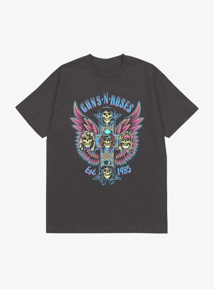 Guns N' Roses Winged Cross Relaxed Fit Girls T-Shirt