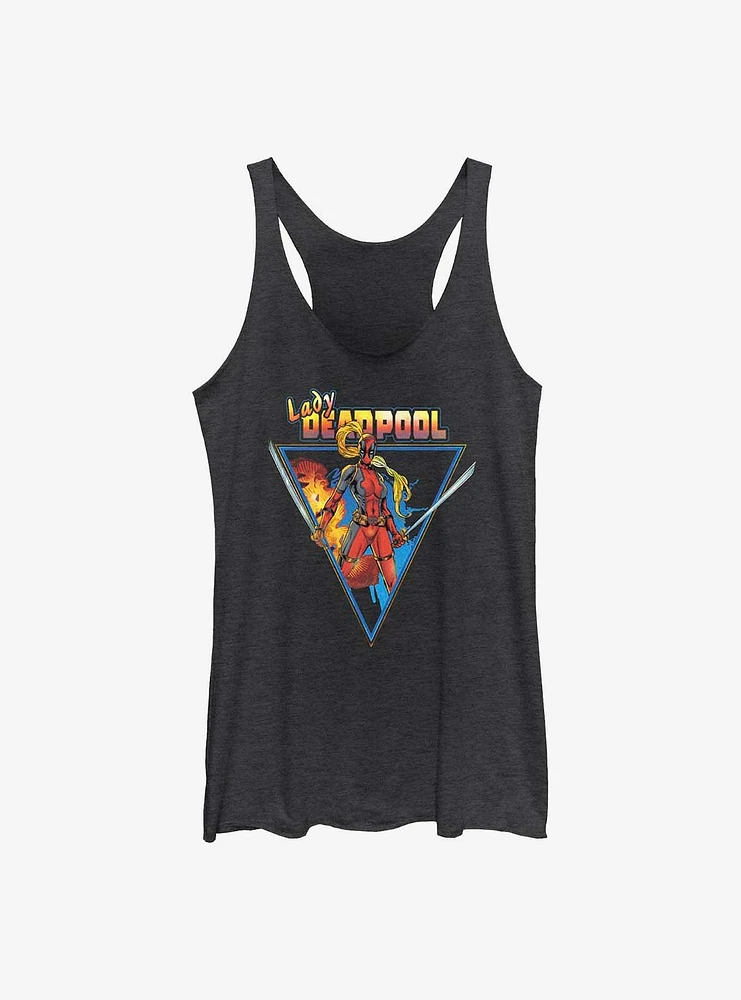 Marvel Lady Deadpool Triangle Portrait Womens Tank Top