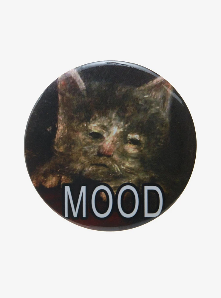 Cat Mood Face 3 Inch Button