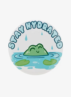 Frog Stay Hydrated 3 Inch Button