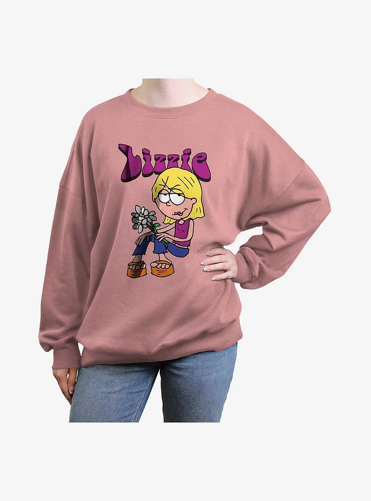 Disney Lizzie McGuire Bouquet Girls Oversized Sweatshirt