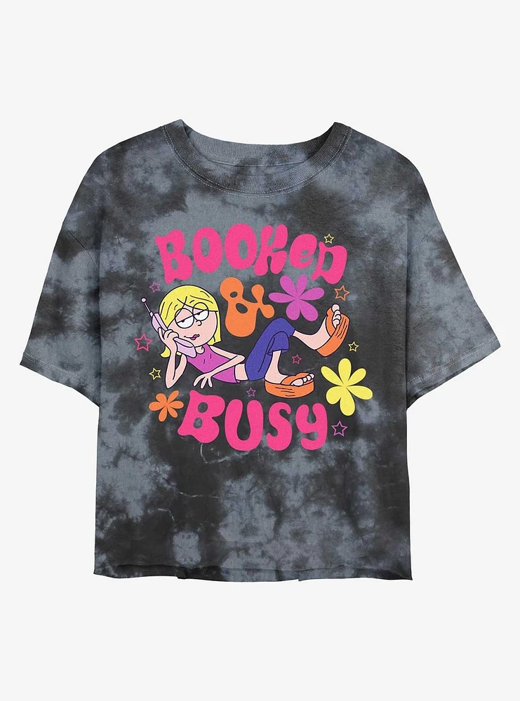 Disney Lizzie McGuire Totally Booked Girls Tie-Dye Crop T-Shirt