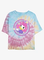 Disney Mickey Mouse Am I The Problem Girls Tie-Dye Crop T-Shirt