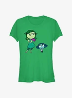 Disney Pixar Inside Out 2 Cute Envy And Disgust Girls T-Shirt