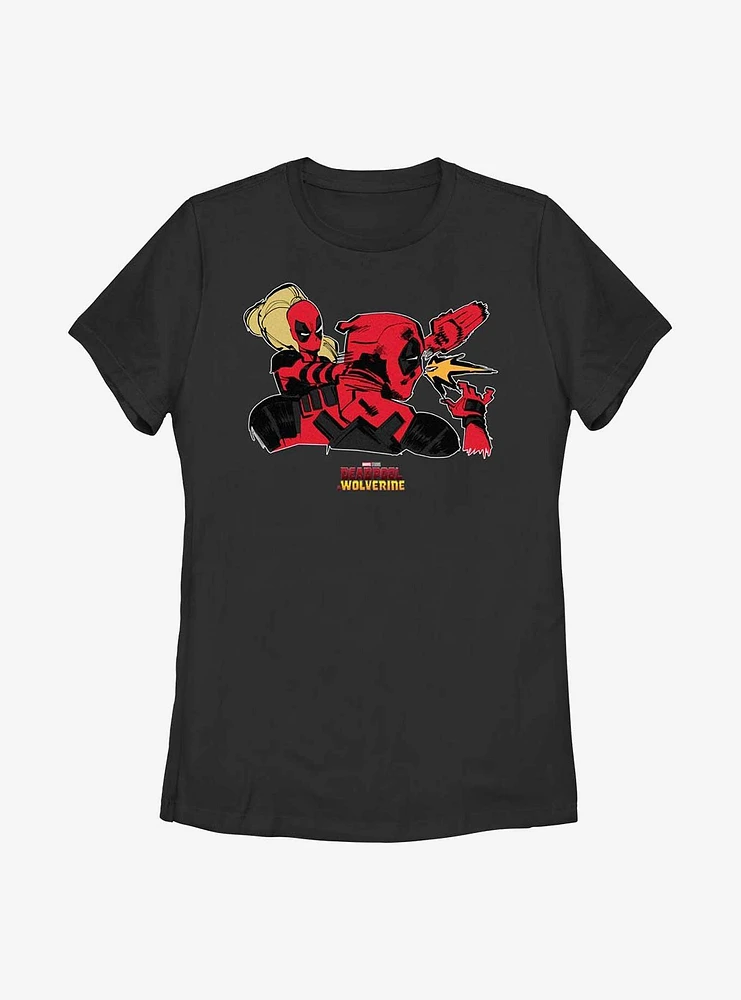 Marvel Deadpool & Wolverine Lady Slap Womens T-Shirt