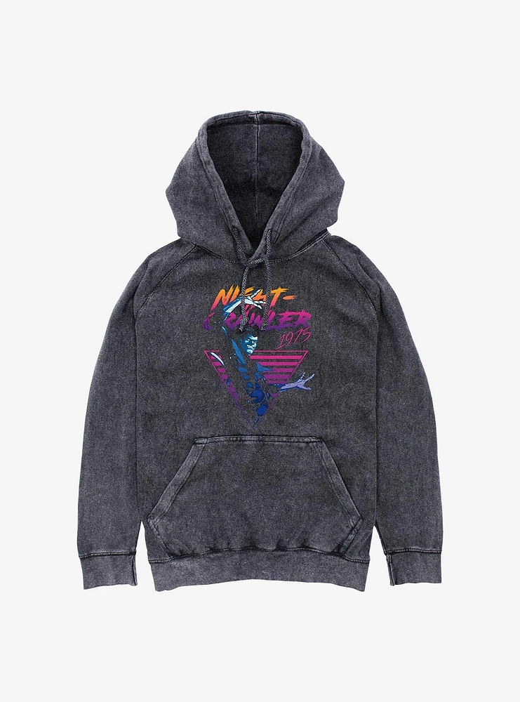 Marvel X-Men Retro Nightcrawler Mineral Wash Hoodie