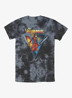 Marvel Lady Deadpool Triangle Portrait Tie-Dye T-Shirt