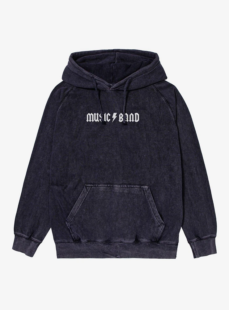 Music Band Mineral Wash Hoodie