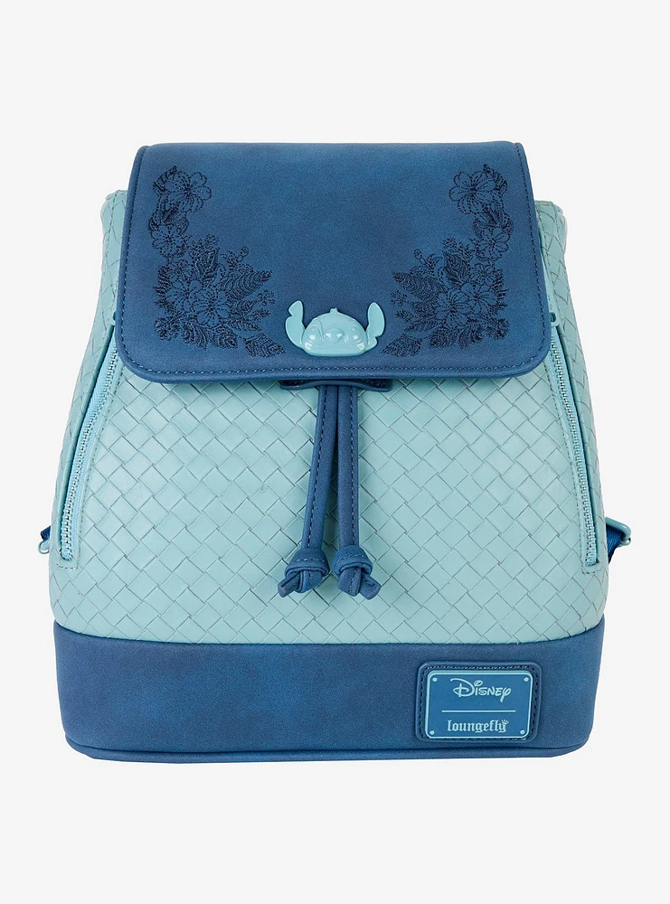 Loungefly Disney Lilo & Stitch Floral Embroidered Mini Backpack