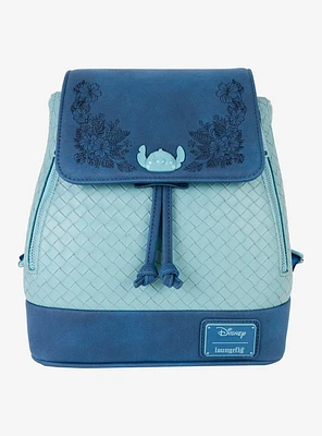 Loungefly Disney Lilo & Stitch Floral Embroidered Mini Backpack
