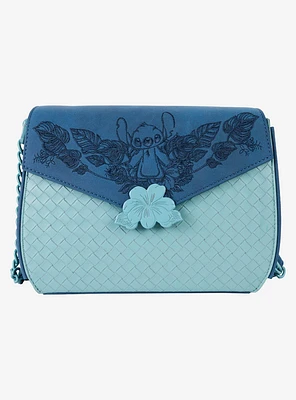 Loungefly Disney Lilo & Stitch Floral Embroidered Crossbody Bag