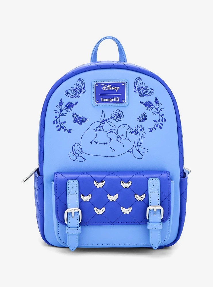 Loungefly Disney Winnie the Pooh Eeyore Embroidered Floral Mini Backpack