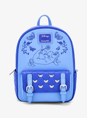 Loungefly Disney Winnie the Pooh Eeyore Embroidered Floral Mini Backpack
