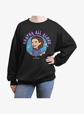 Marvel WandaVision All Along Womens Oversized Sweatshirt