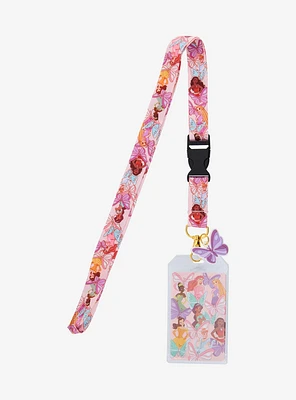 Loungefly Disney Princesses Butterflies Allover Print Lanyard