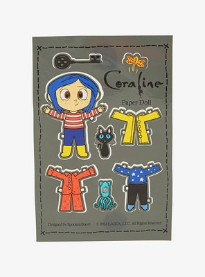 Coraline X SpooksieBoo Paper Doll Sticker Sheet