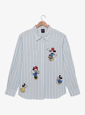 Disney Mickey and Friends Fair Women's Plus Long Sleeve Button-Up — BoxLunch Exclusive