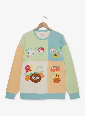 Sanrio Hello Kitty and Friends Bento Box Color Block Crewneck - BoxLunch Exclusive