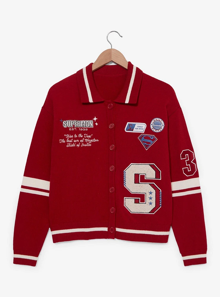 DC Comics Superman Icon Patches Women's Cardigan