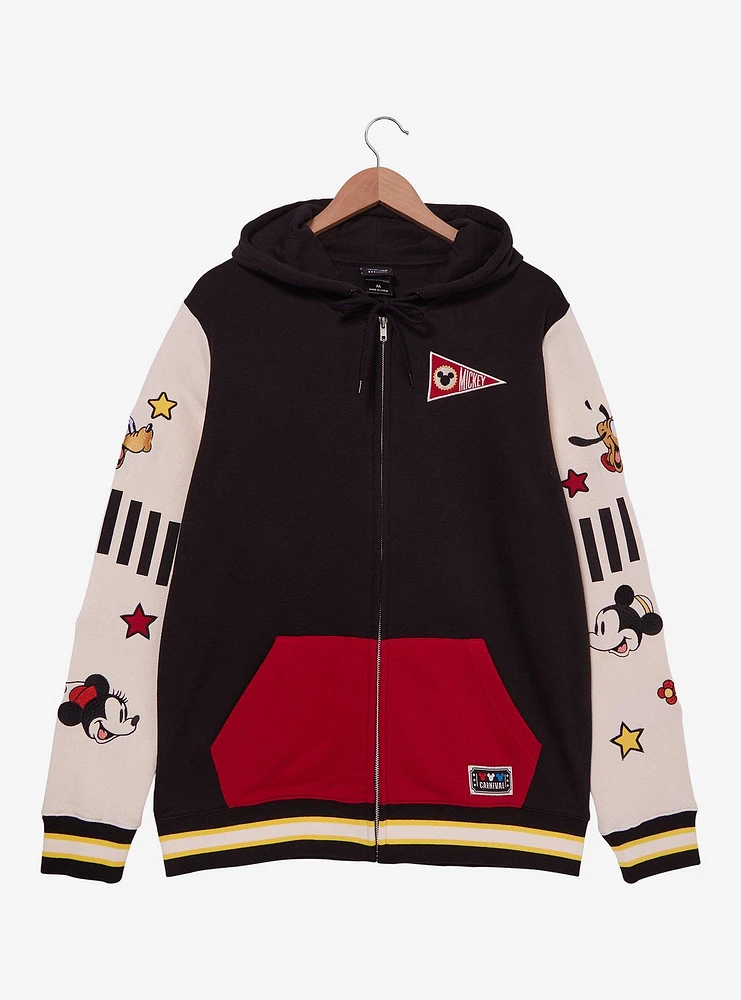 Disney Mickey Mouse & Friends Carnival Icons Zippered Hoodie - BoxLunch Exclusive