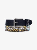 Ed Hardy Leopard Studded Belt