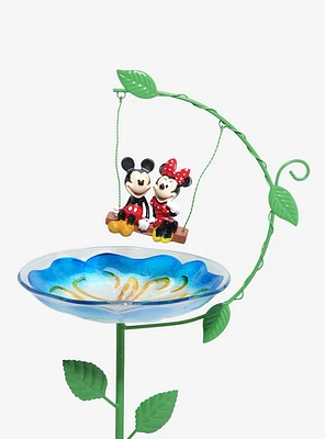 Disney Mickey & Minnie Swing Floral Bird Bath