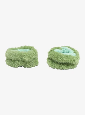 Green Fuzzy Spa Wristbands