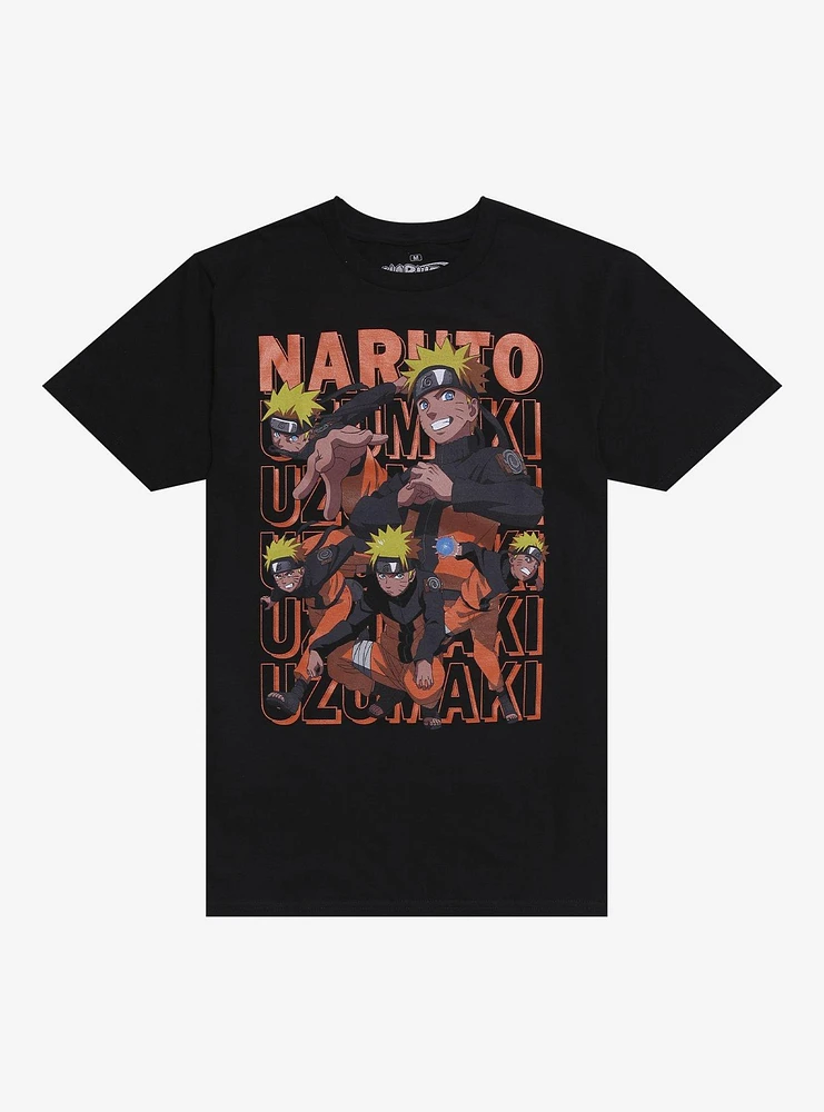 Naruto Shippuden Name Collage T-Shirt