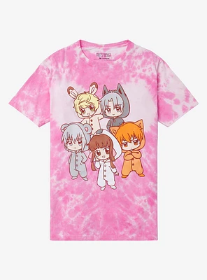 Fruits Basket Kigurumi Tie-Dye Boyfriend Fit Girls T-Shirt