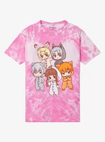 Fruits Basket Kigurumi Tie-Dye Boyfriend Fit Girls T-Shirt