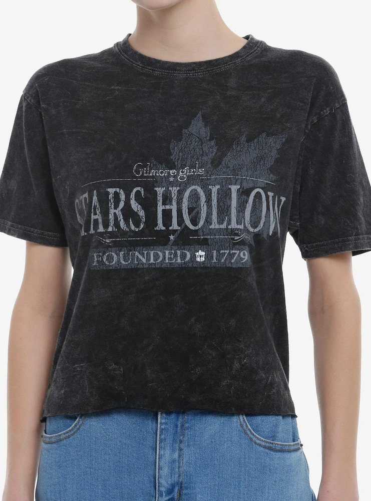 Gilmore Girls Stars Hollow Dark Wash Crop T-Shirt