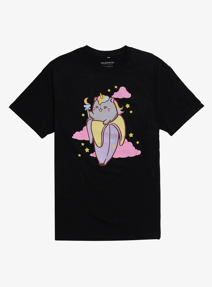 Bananya Rainbow Relaxed Fit Girls T-Shirt