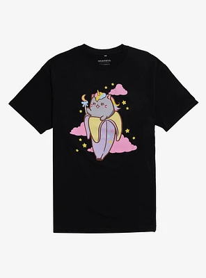 Bananya Rainbow Relaxed Fit Girls T-Shirt