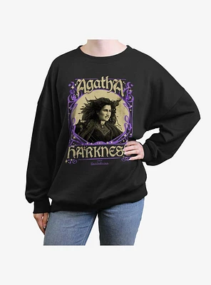 Marvel Agatha Harkness Framed Girls Oversized Sweatshirt