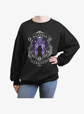 Marvel Agatha Starsign Girls Oversized Sweatshirt