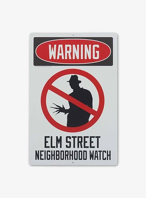 A Nightmare On Elm Street Freddy Krueger Neighborhood Watch Metal Sign