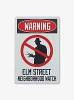 A Nightmare On Elm Street Freddy Krueger Neighborhood Watch Metal Sign