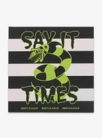 Beetlejuice Say It 3 Times Striped Canvas Wall decor