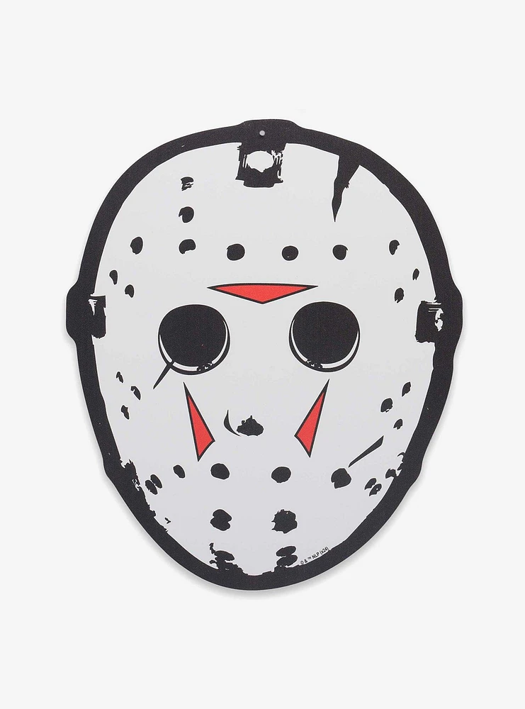 Friday the 13th Jason Voorhees Illustrated Mask Metal Sign