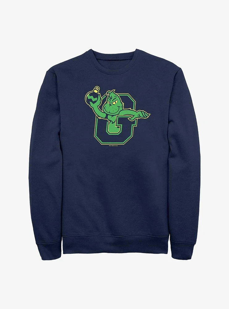 Dr. Seuss Collegiate Grinch Sweatshirt