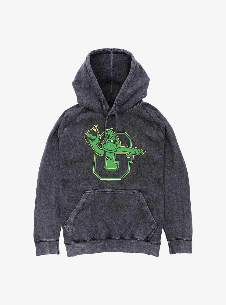 Dr. Seuss Collegiate Grinch Mineral Wash Hoodie