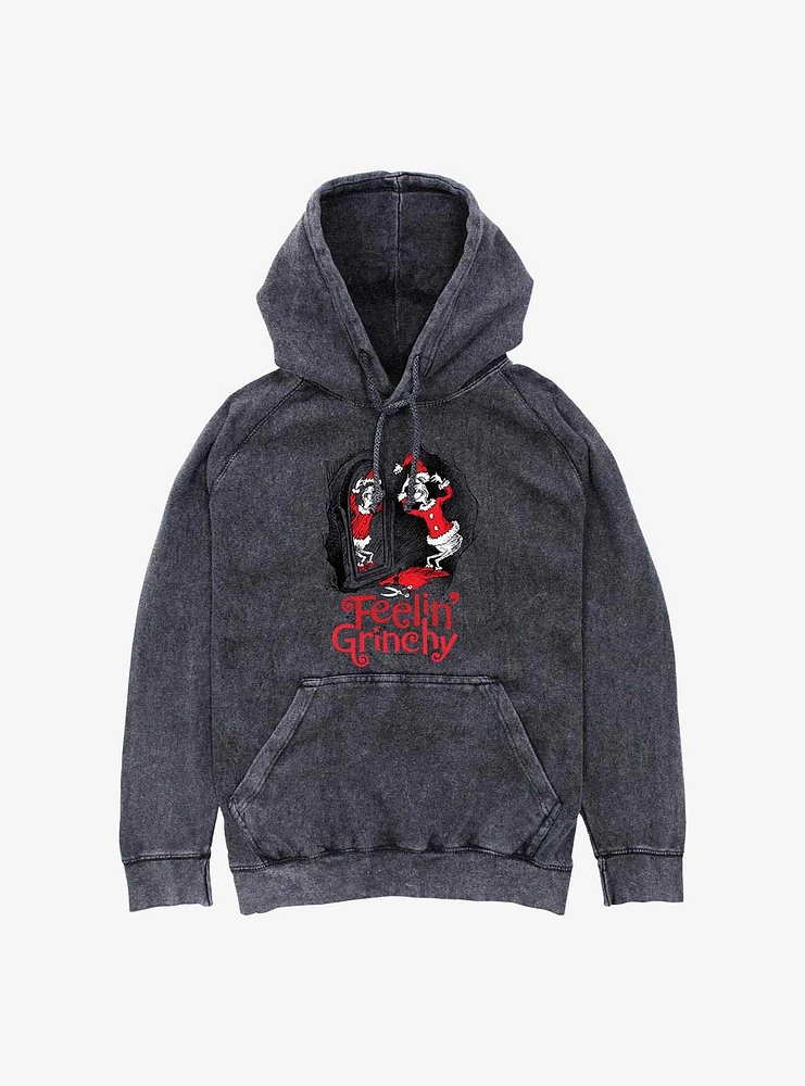 Dr. Seuss Feelin Grinchy Mineral Wash Hoodie