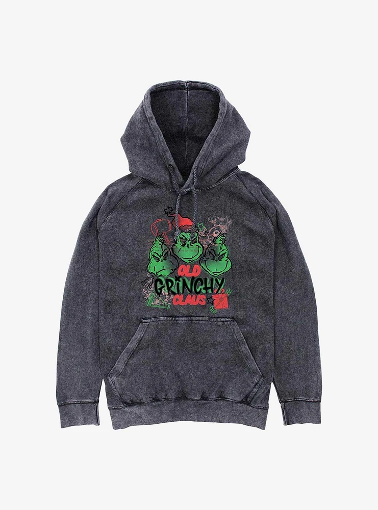 Dr. Seuss Grinchy Claus Mineral Wash Hoodie