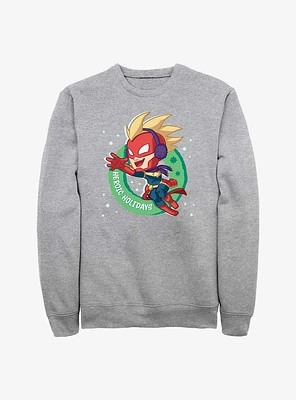 Marvel Captain Heroic Holidays Sweatshirt