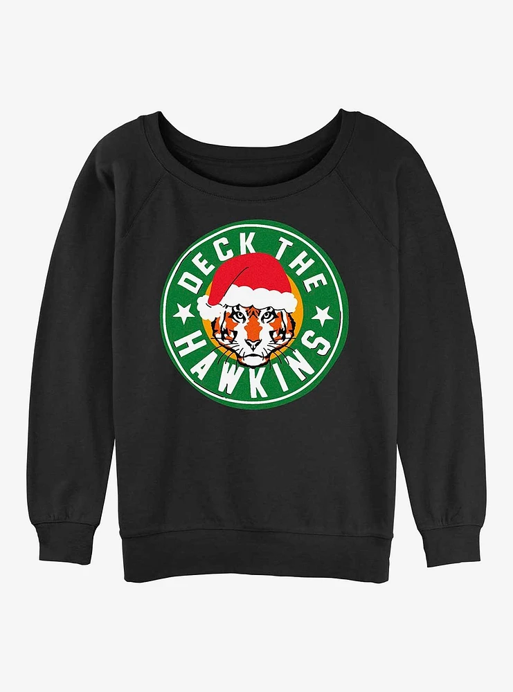 Stranger Things Deck The Hawkins Girls Slouchy Sweatshirt