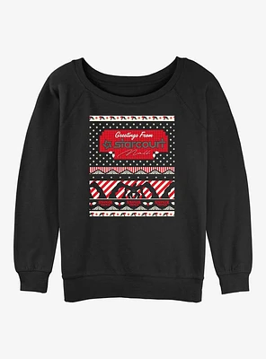 Stranger Things Greetings From Starcourt Girls Slouchy Sweatshirt