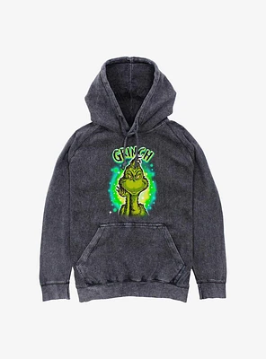 Dr. Seuss Brushy Grinch Mineral Wash Hoodie