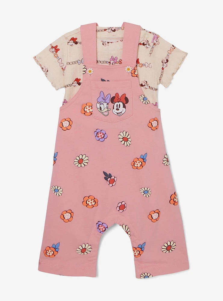 Disney Minnie & Daisy Floral Infant Overalls T-Shirt Set - BoxLunch Exclusive
