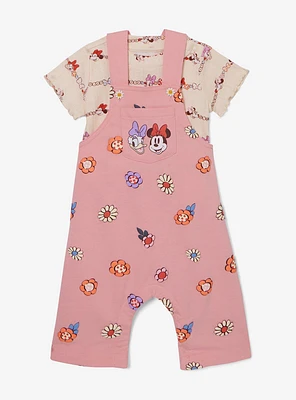 Disney Minnie & Daisy Floral Infant Overalls T-Shirt Set - BoxLunch Exclusive